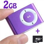 Mp3 player com cartão 2GB usb lilás