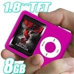 MP4 player 8GB Radio fm gravador book rosa